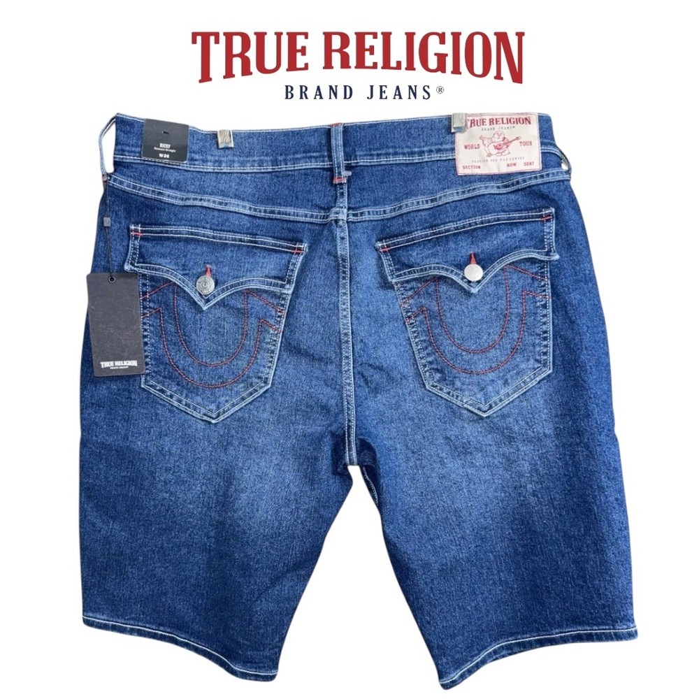 True Religion (NWT) Men’s Ricky, Relaxed Straight Denim Shorts, Size 36